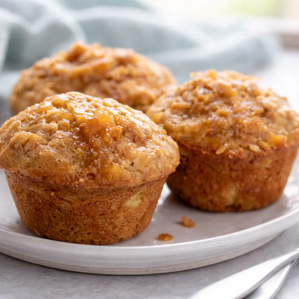 Healthy Pear Walnut Breakfast Muffins without refined sugar, perfect for snacks.