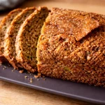 Small-Batch Zucchini Oat Snack Bread on a wooden cutting board