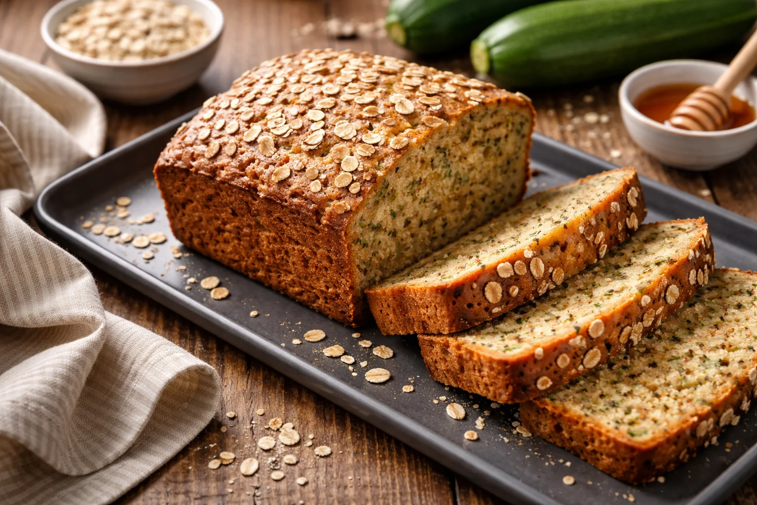 Small-Batch Zucchini Oat Snack Bread