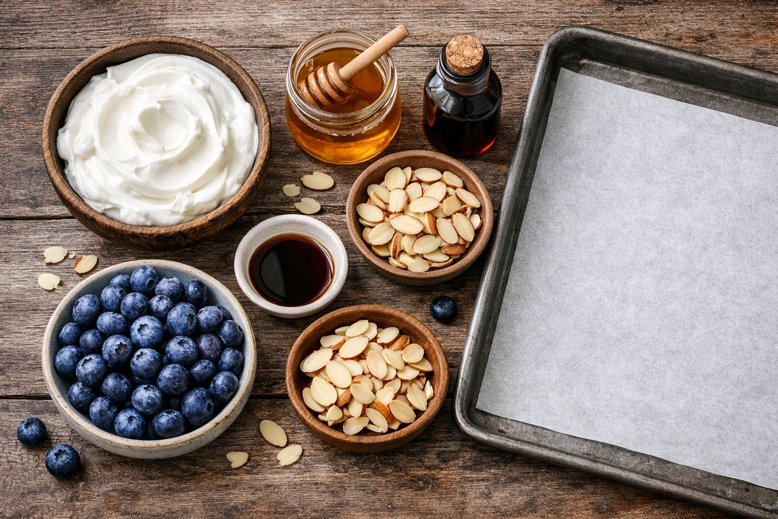 Easy Frozen Blueberry Almond Yogurt Bark for Snacking Delight