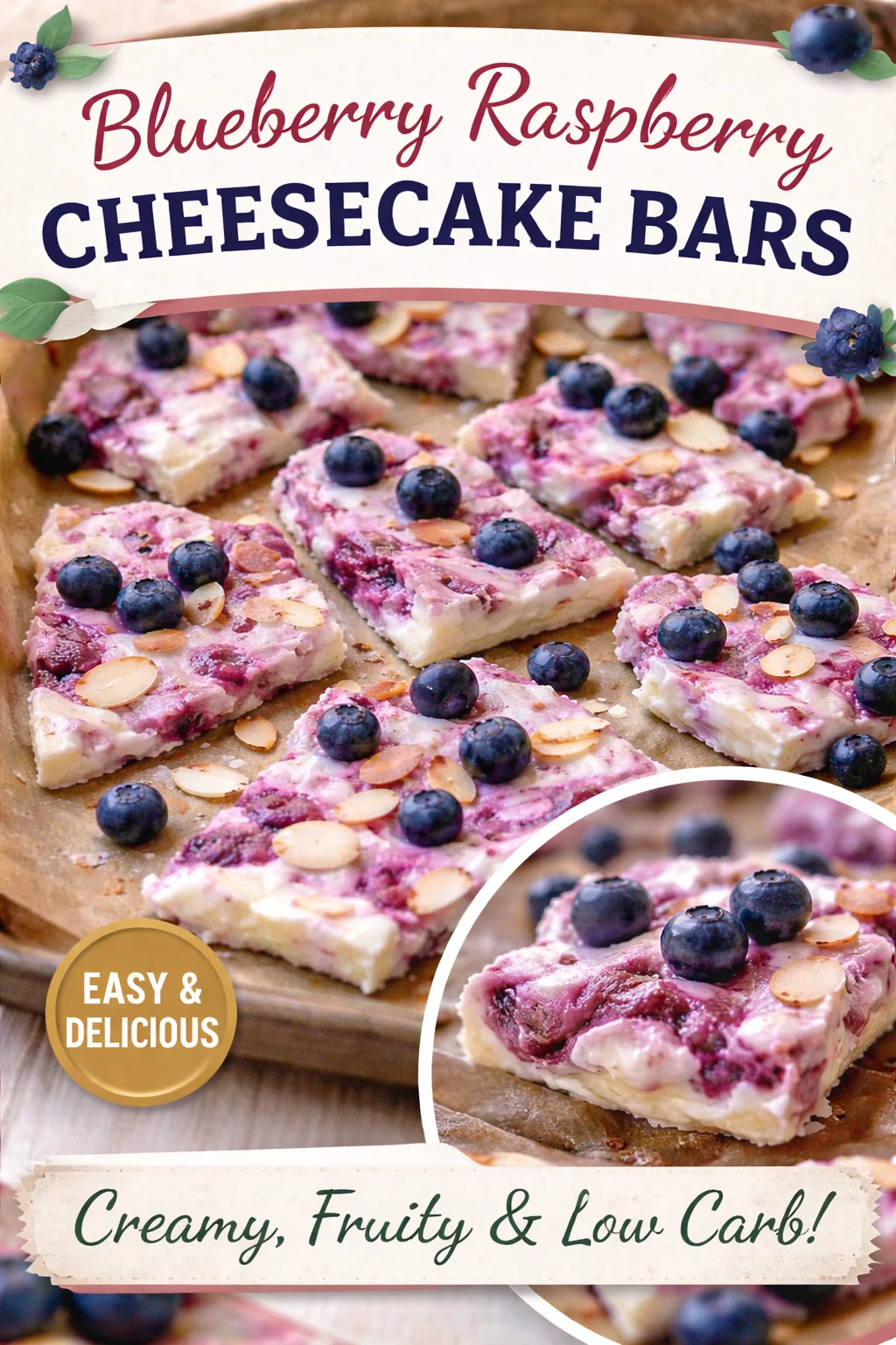 Frozen Blueberry Almond Yogurt Bark