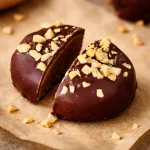 Flourless Frozen Chocolate Greek Yogurt Bites with a creamy texture and rich chocolate flavor.