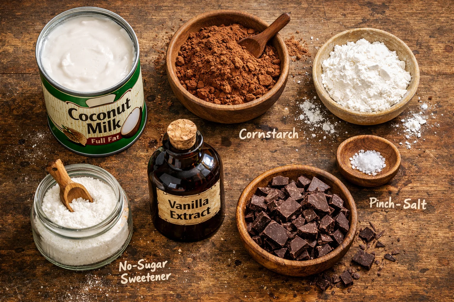 Indulgent Small-Batch Coconut Milk Chocolate Pudding (No Sugar Added)