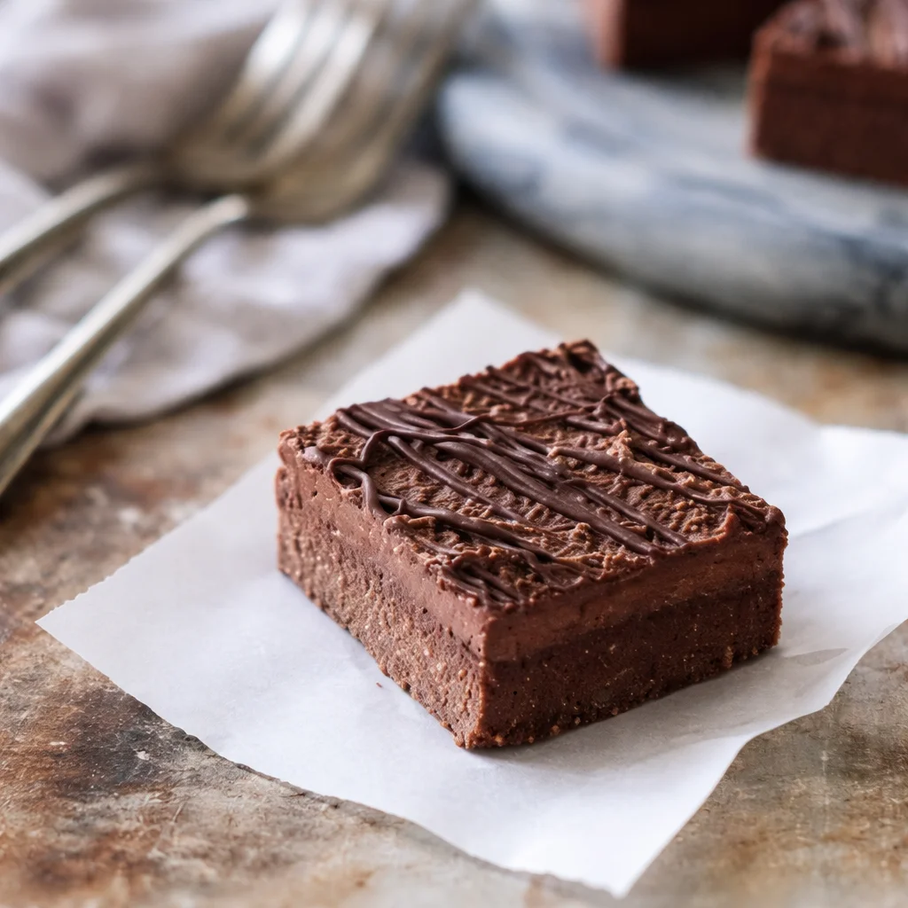 Decadent Flourless Dark Chocolate Brownie Bites, refined sugar-free, gluten-free treat.