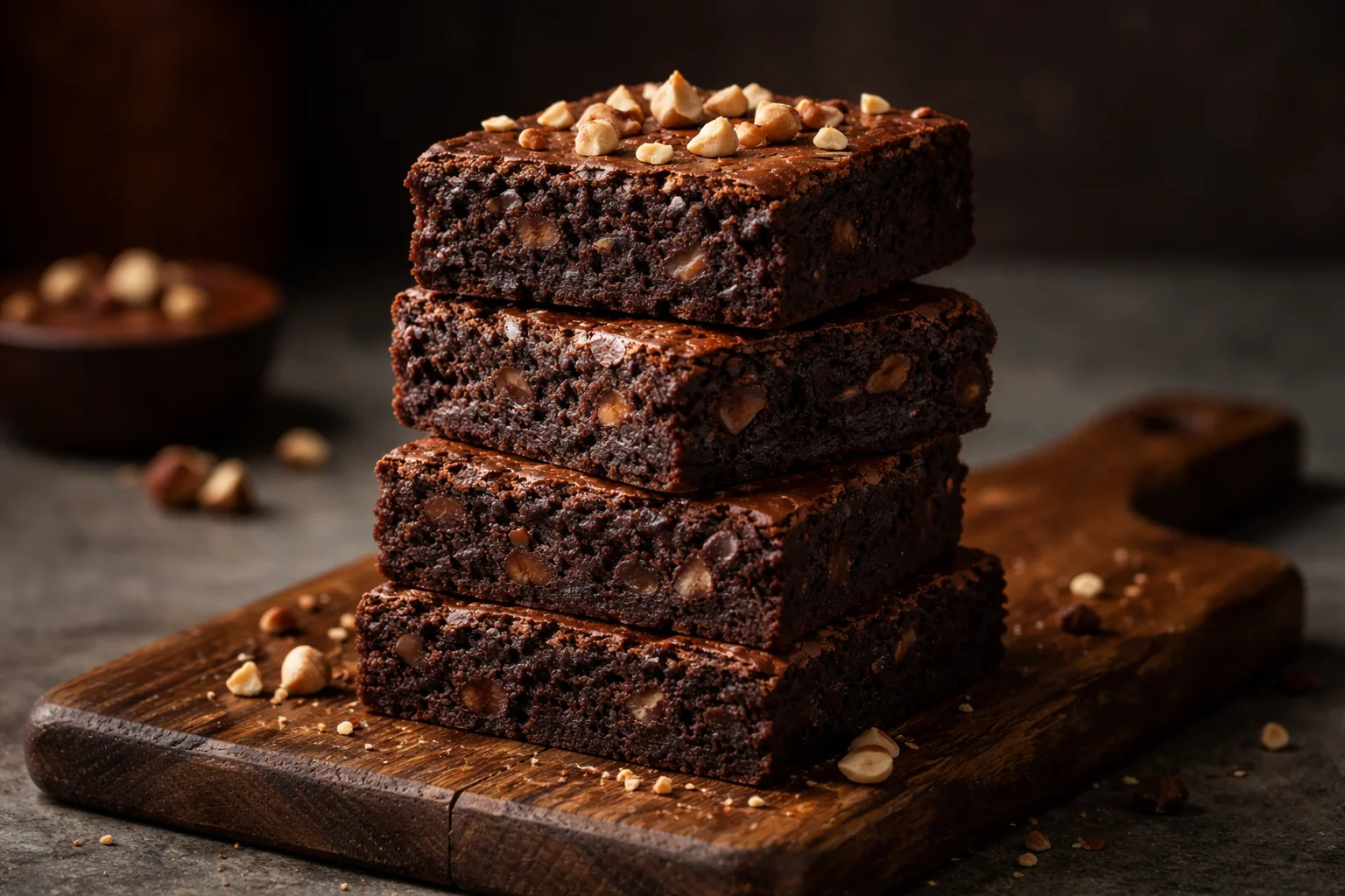 Irresistible Flourless Hazelnut Brownie Bars Made with Maple