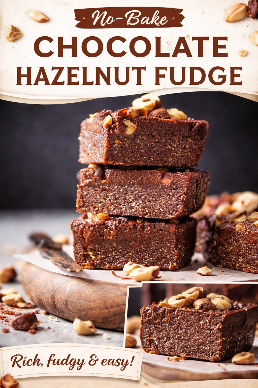 Irresistible Flourless Hazelnut Brownie Bars Made with Maple