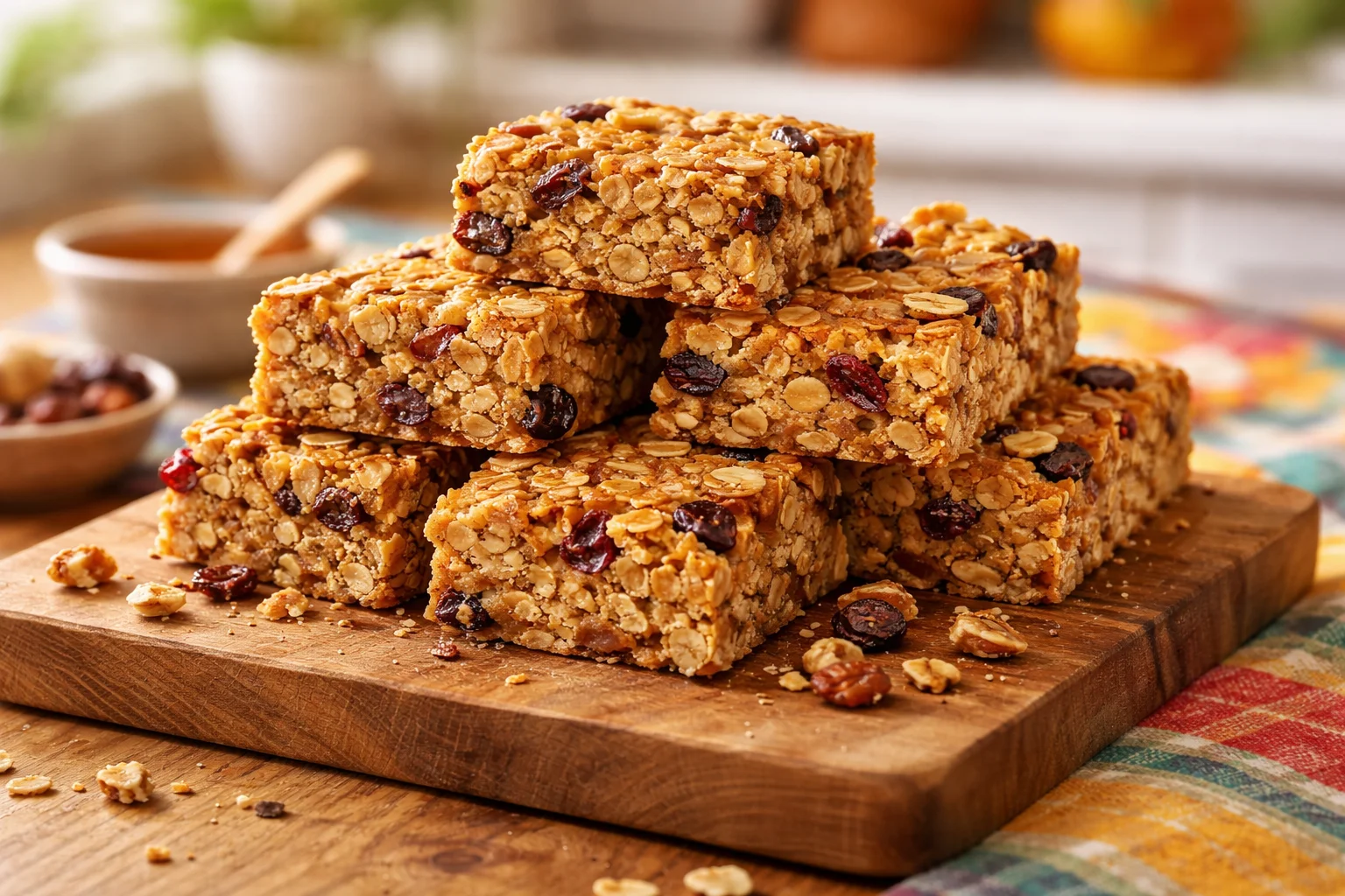 Maple-Sweetened Cranberry Breakfast Bars