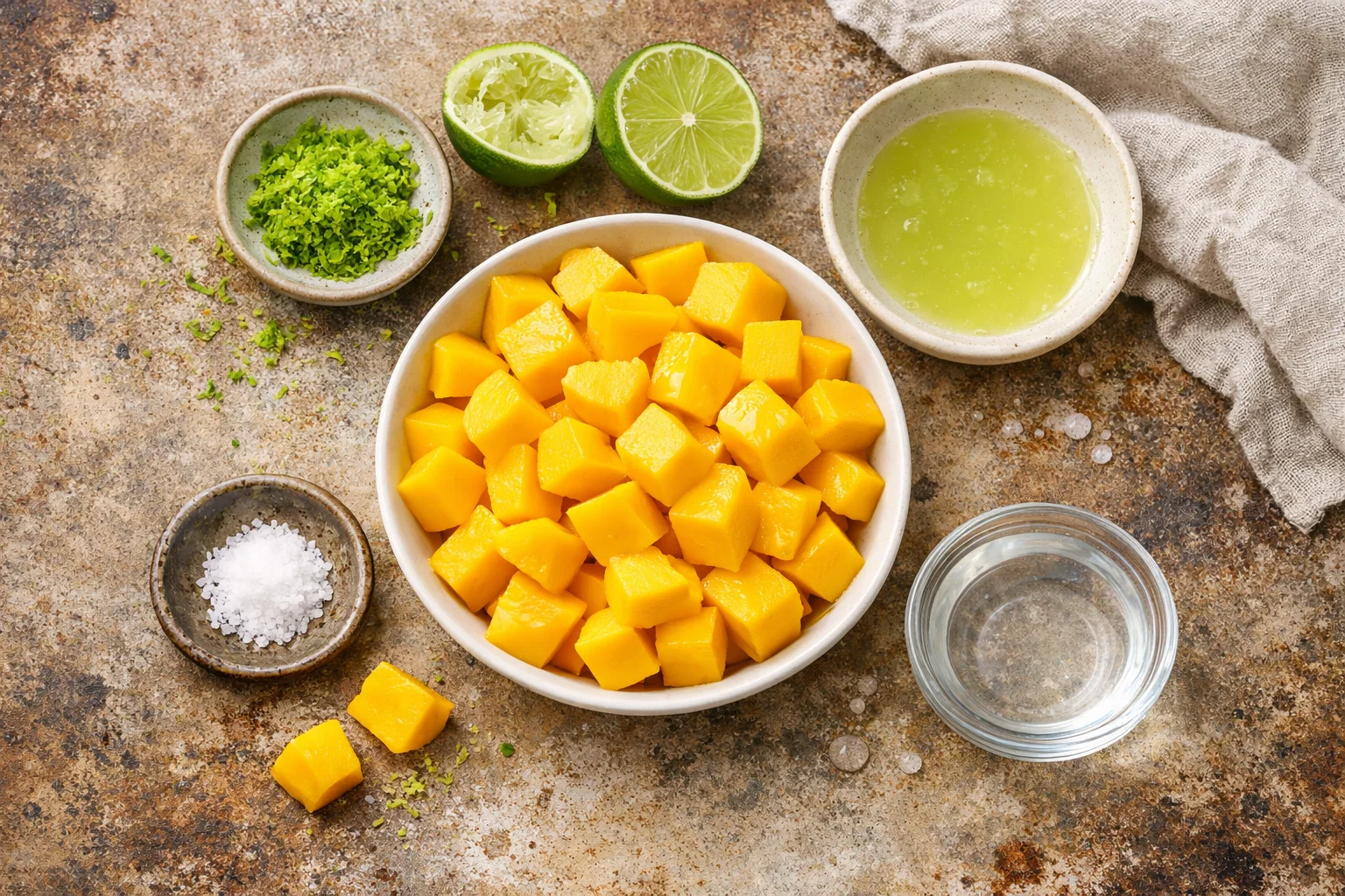 No-Sugar Added Mango Lime Sorbet (For Two)