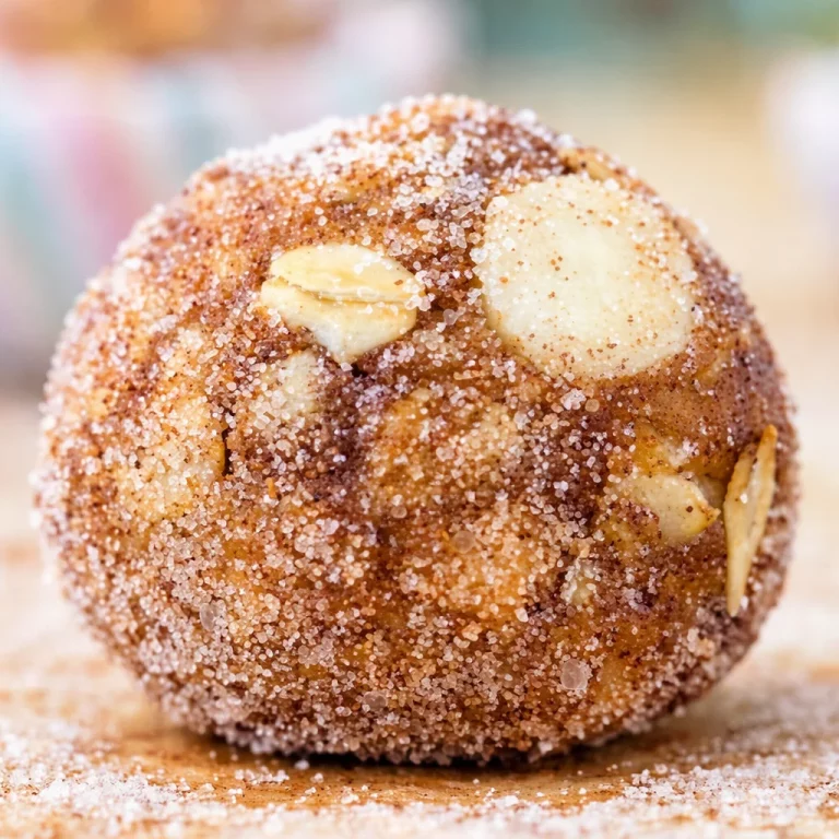 No-Bake Cinnamon Roll Energy Bites made with natural ingredients for a healthy snack.