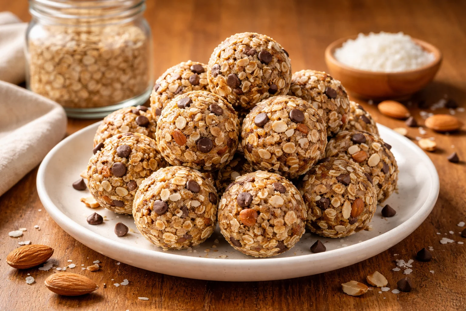 No-Bake Almond Joy Energy Balls (Small Batch)