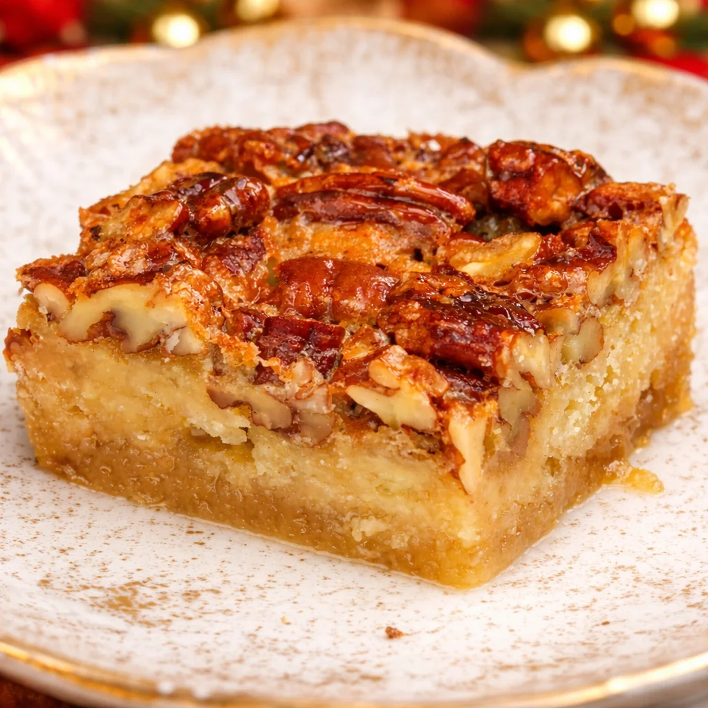 Delicious Small-Batch Maple Pecan Crunch Bars with a crunchy texture and sweet flavor.