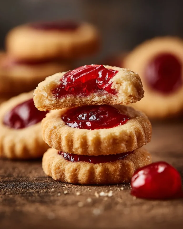Freshly baked Cherry Pie Cookies on a cooling rack