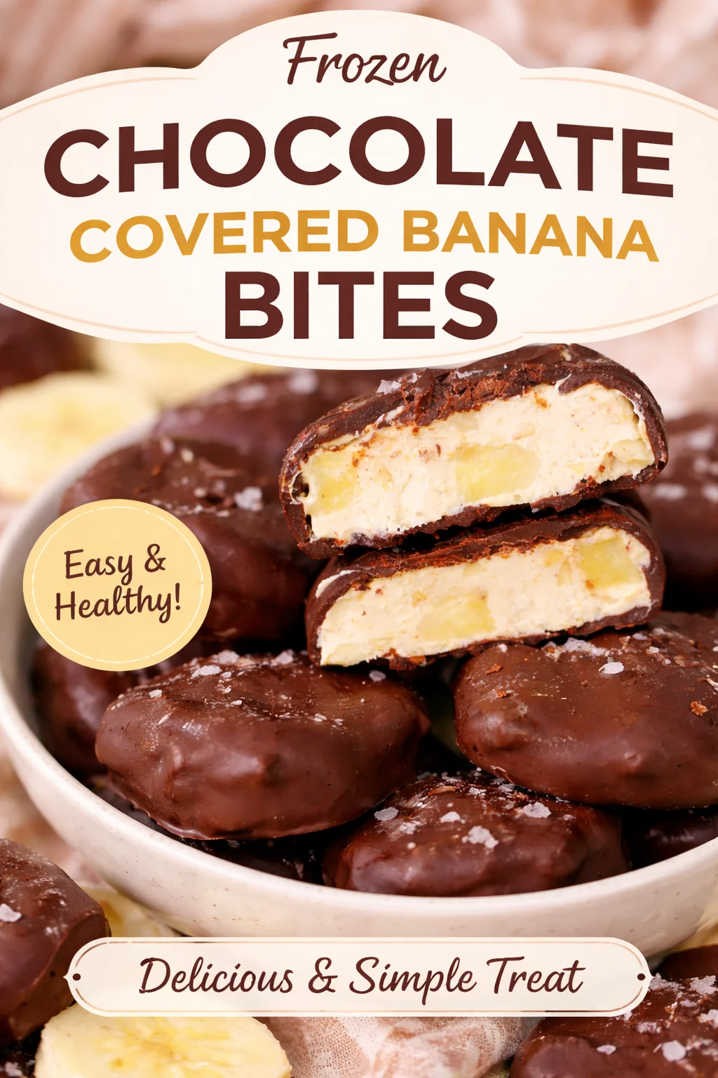 Frozen Chocolate Covered Banana Yogurt Clusters
