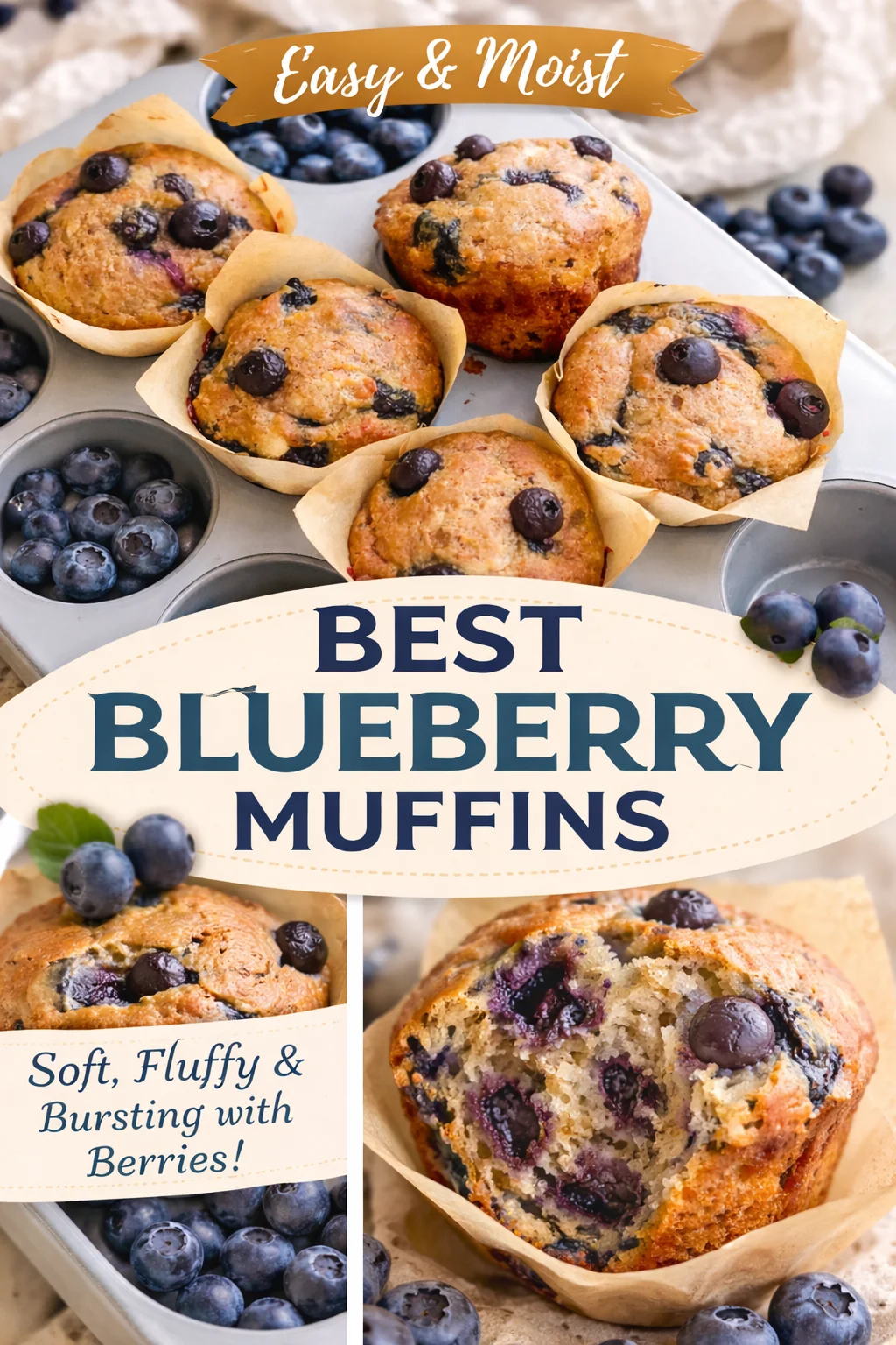Delicious Healthy Blueberry Cottage Cheese Muffins You'll Love