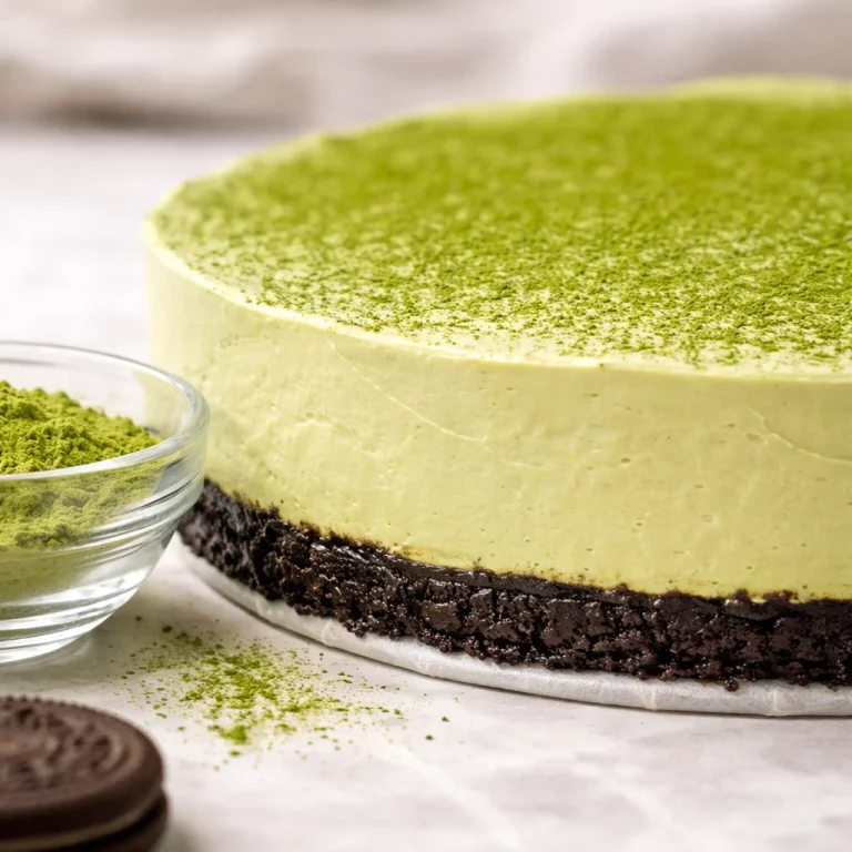 No-Bake Frozen Matcha Coconut Bars on a serving plate with fresh coconut flakes.