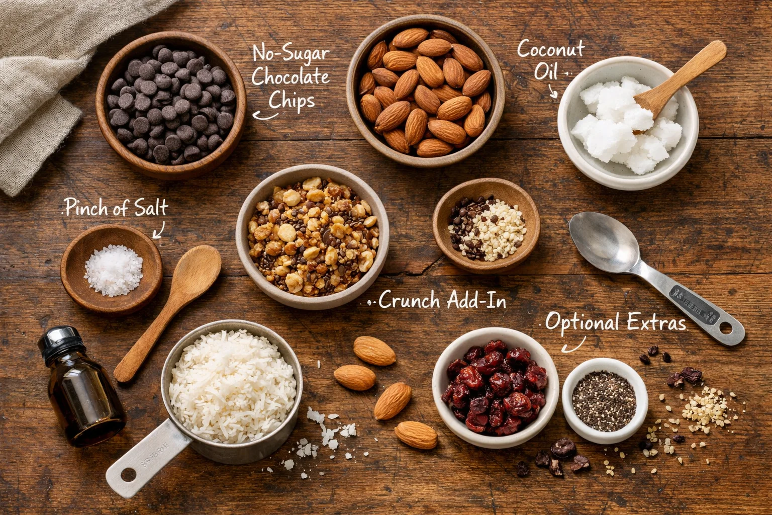 Delicious No-Sugar Chocolate Almond Crunch Clusters Treats