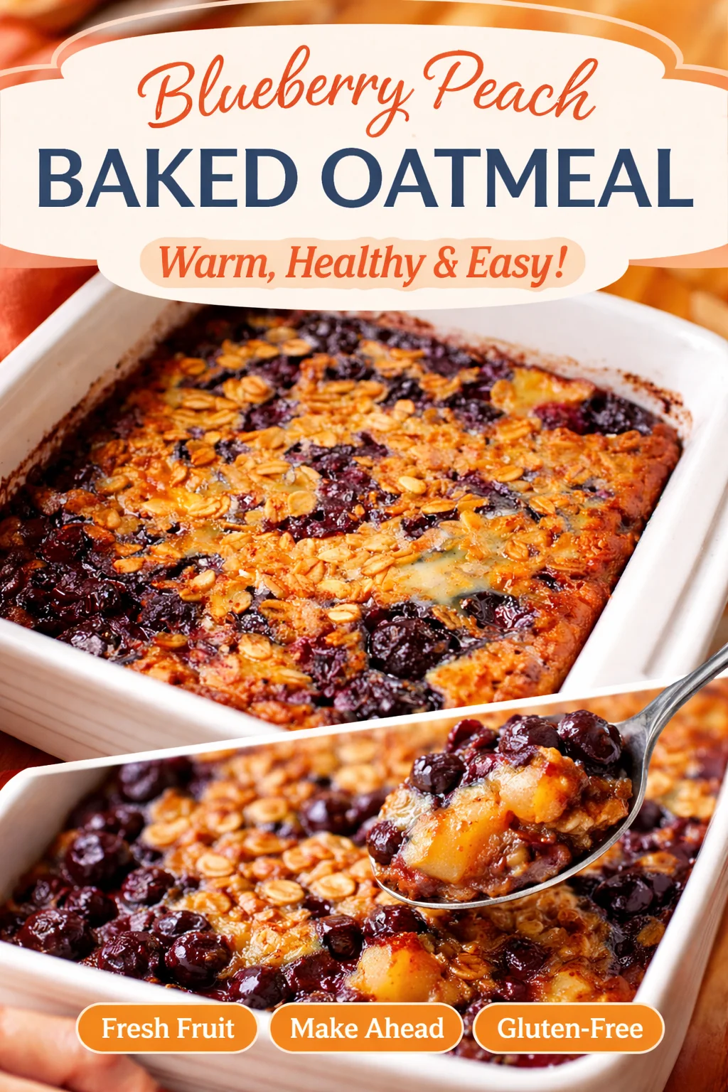 Delicious Small-Batch Baked Protein Oatmeal with Blueberries