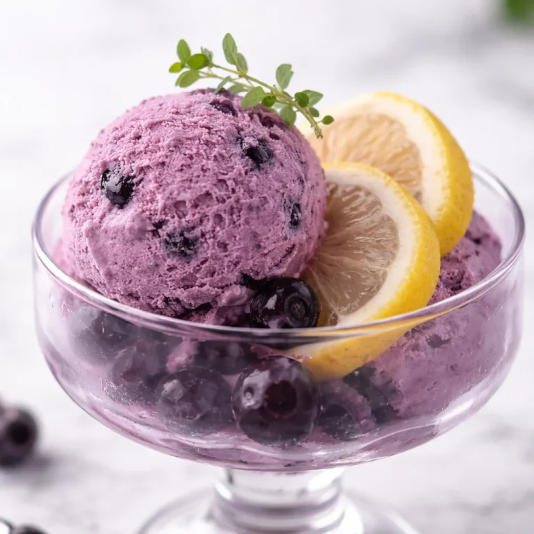 Delicious small-batch blueberry yogurt ice cream cups topped with fresh blueberries.