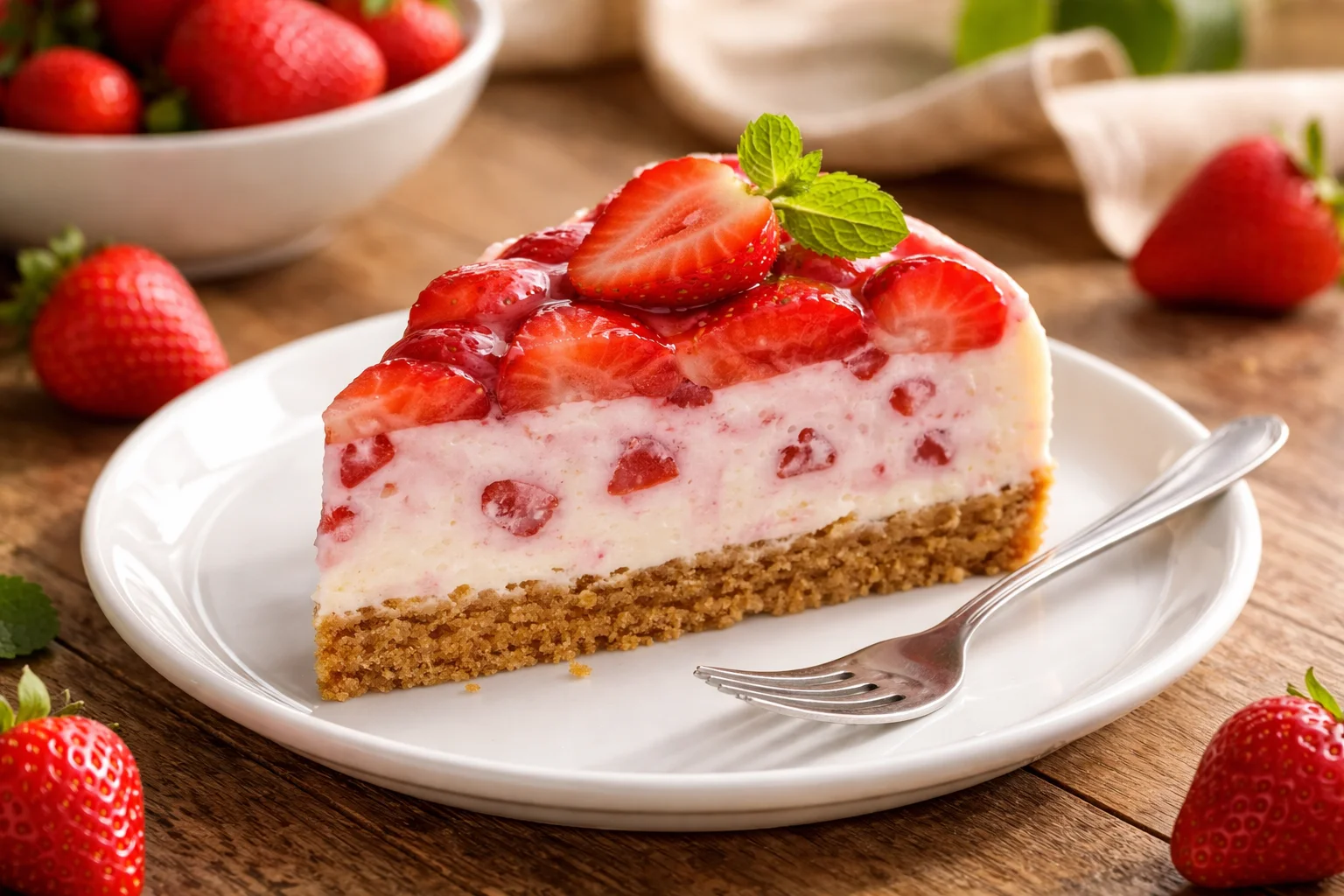 Small-Batch Strawberry Yogurt Cake