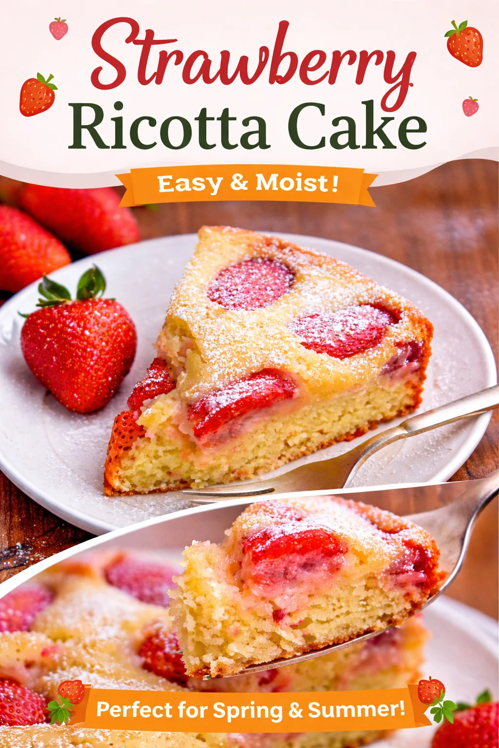 Deliciously Moist Small-Batch Strawberry Yogurt Cake Recipe