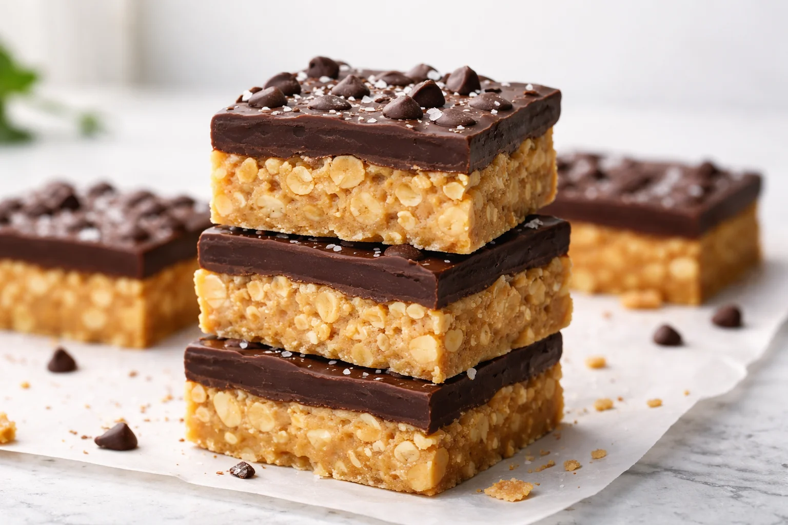 Healthy Peanut Crunch Squares (No Flour)