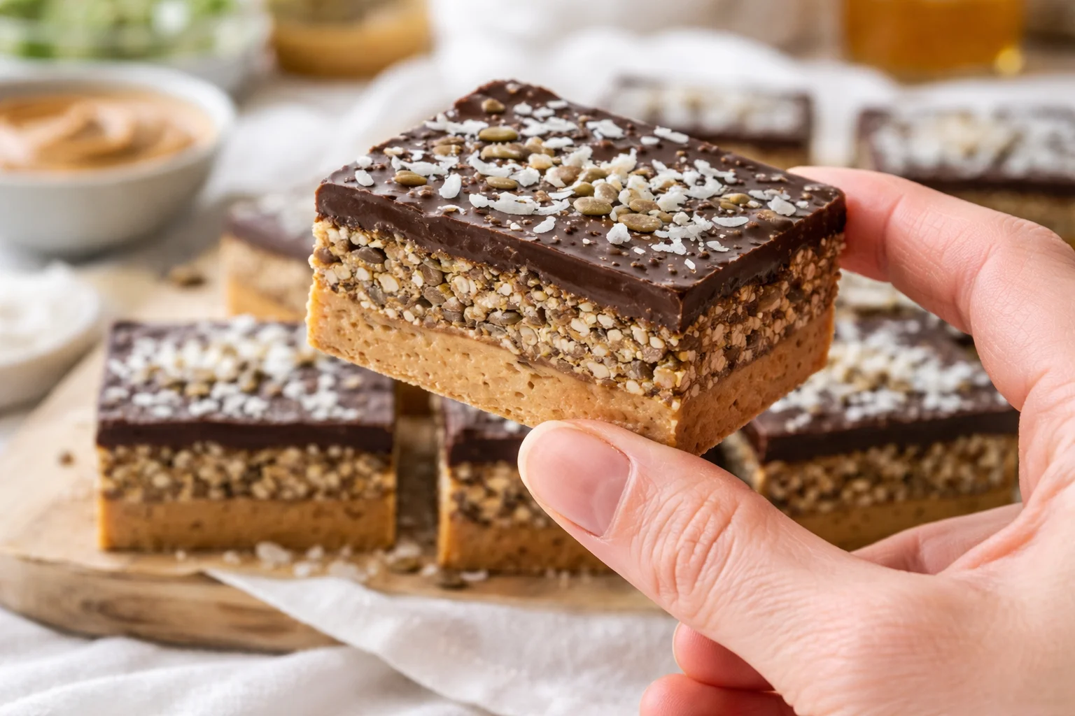 Flourless Coconut Seed Crack Bars That You&rsquo;ll Love to Snack On