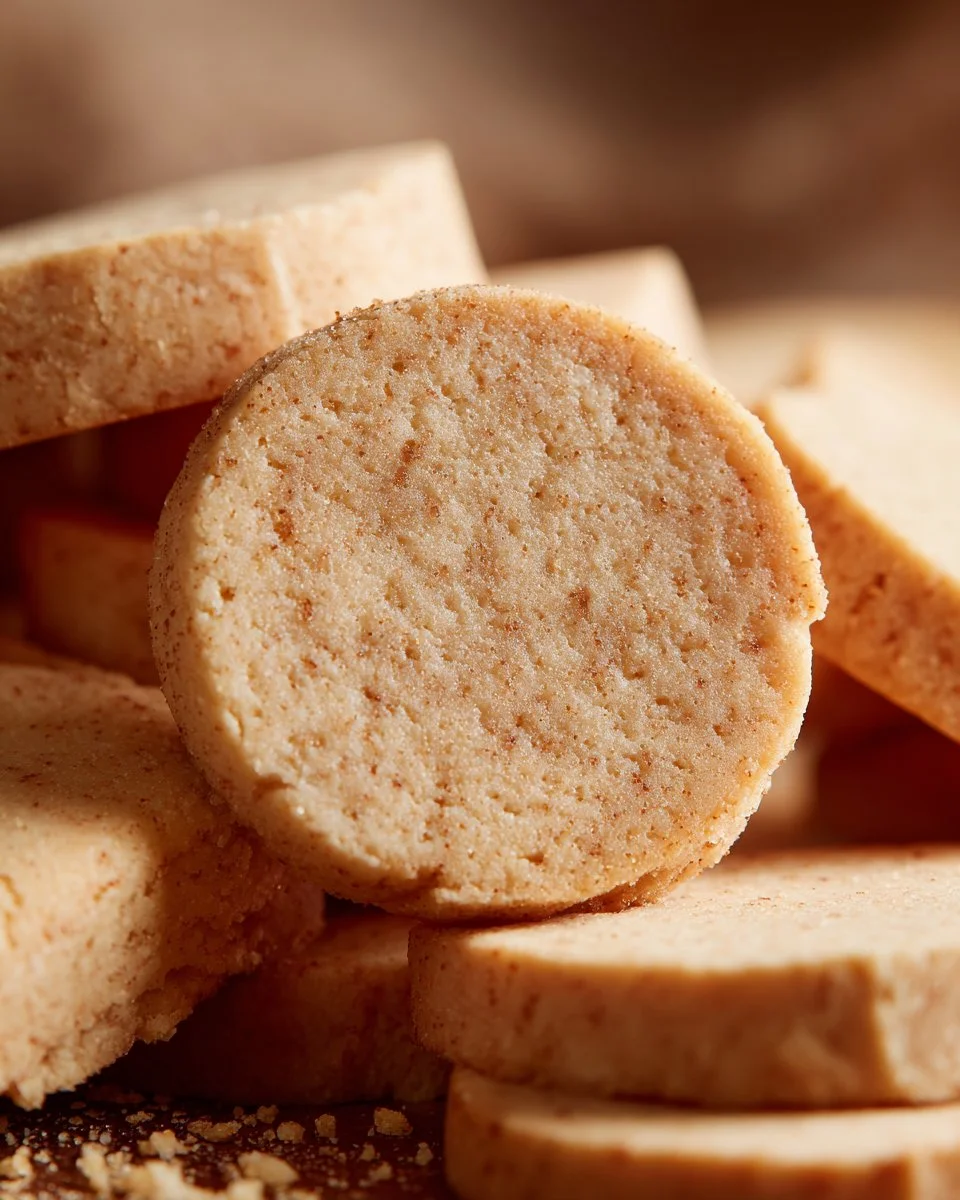 Delicious Ginger Spice Shortbread Cookies on a plate for a festive treat
