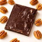 Small-Batch Dark Chocolate Pecan Bark with pecans, handcrafted and delicious.