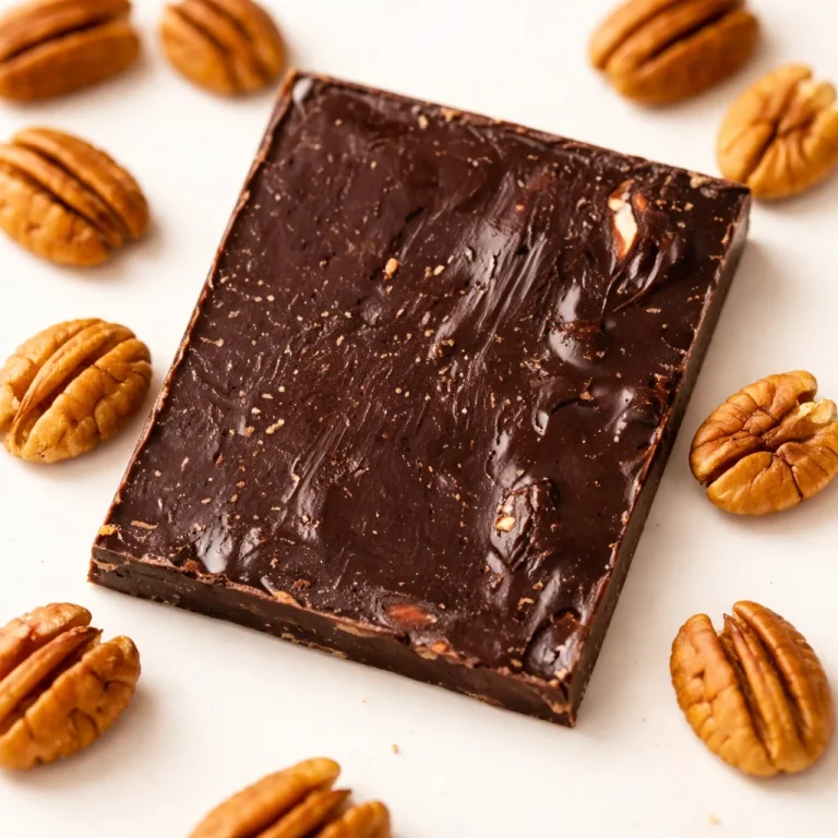 Small-Batch Dark Chocolate Pecan Bark with pecans, handcrafted and delicious.