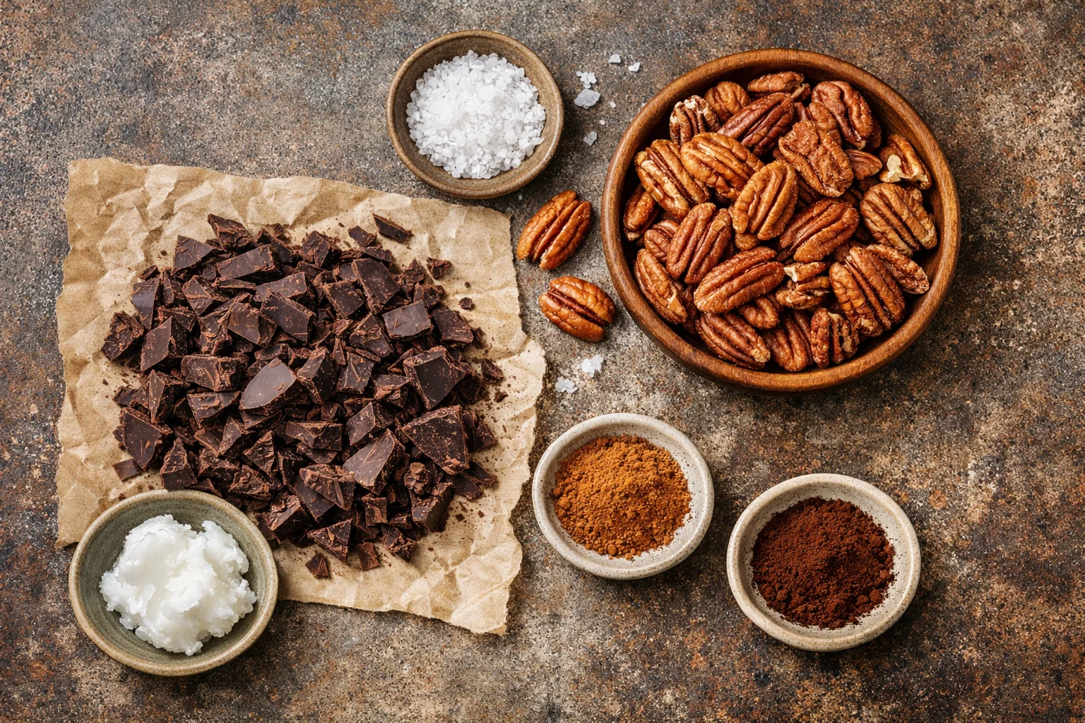 Small-Batch Dark Chocolate Pecan Bark