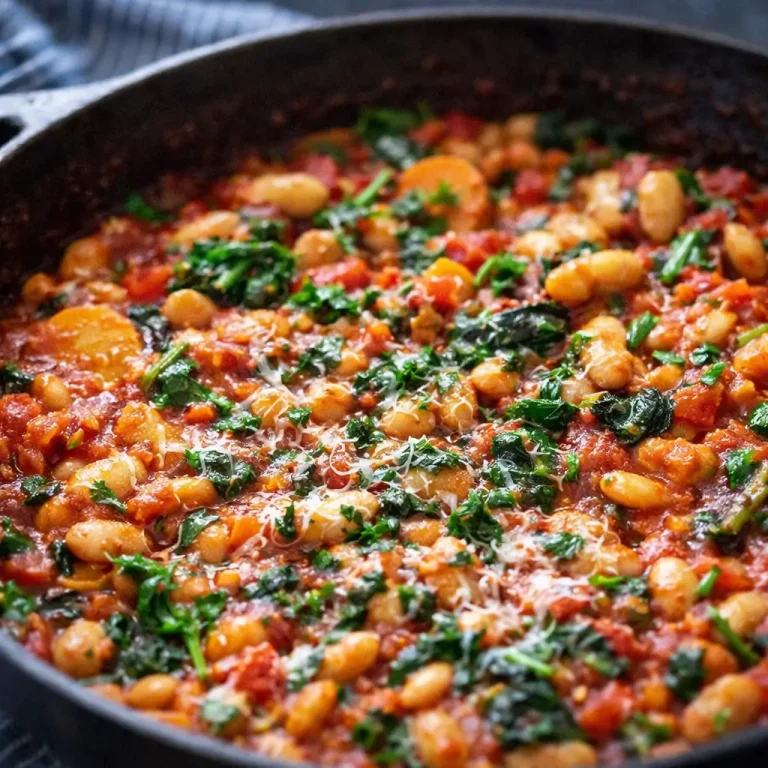 Savor the Mediterranean White Bean Skillet with Feta Tonight!
