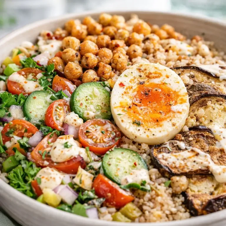 Middle Eastern Crispy Chickpea Grain Bowl – A Flavorful Delight