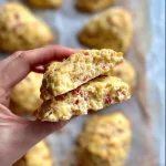 Cranberry orange sourdough scones fresh out of the oven