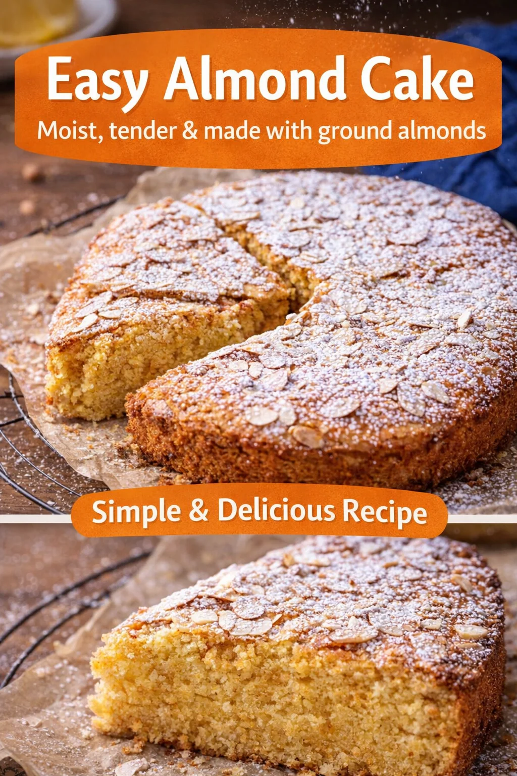 Flourless Lemon Almond Blender Cake