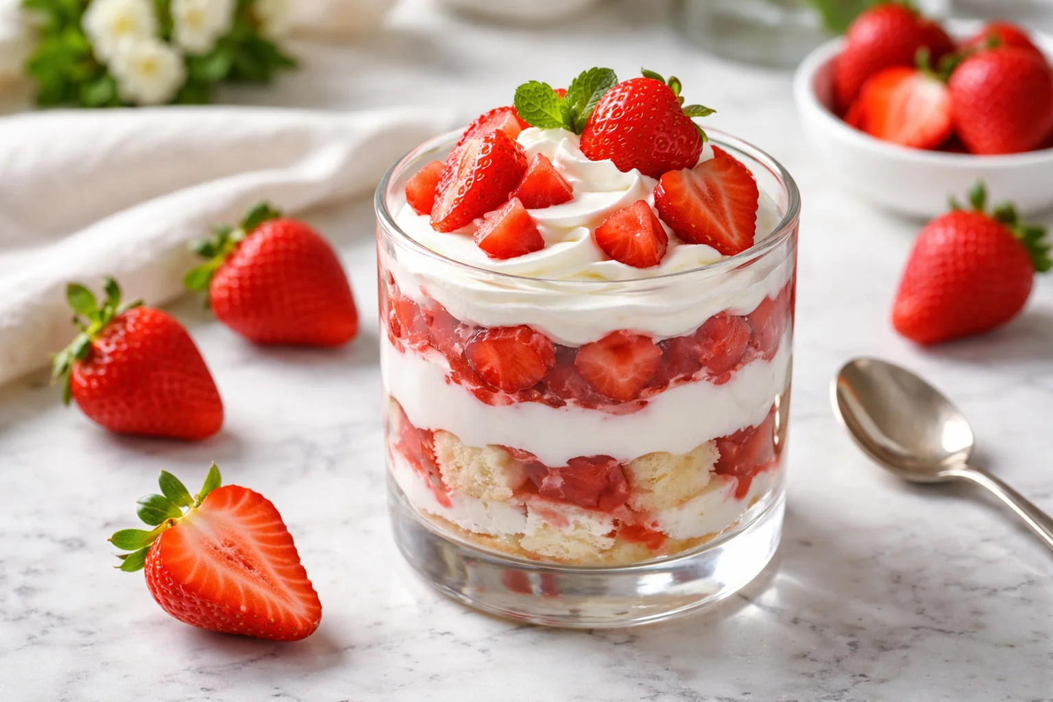 Mini Strawberry Shortcake Yogurt Cups