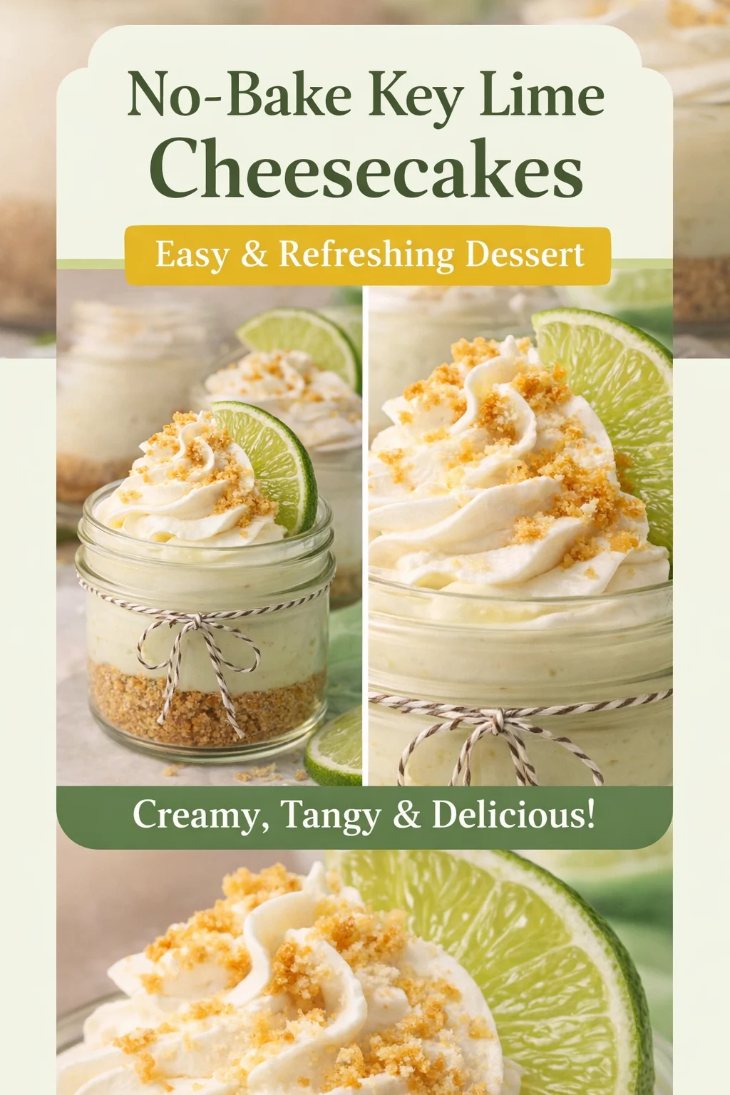 No-Bake Key Lime Cheesecake Cups