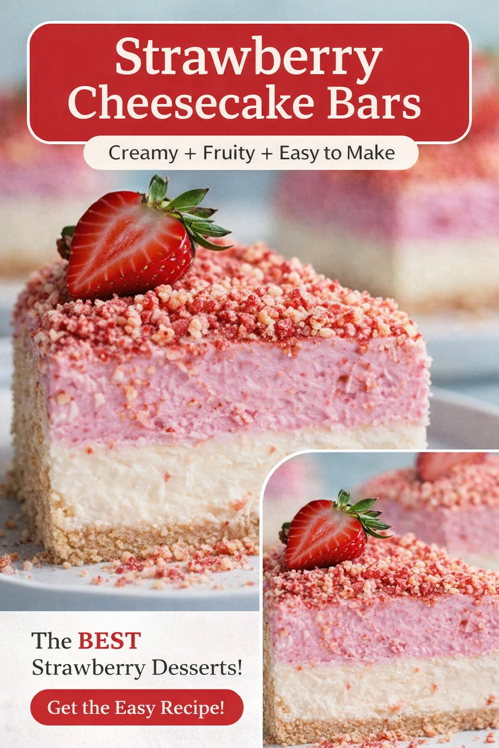 No-Bake Strawberry Crunch Yogurt Bars