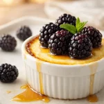 Mini Blackberry Yogurt Icebox Dessert topped with blackberry puree and fresh berries.