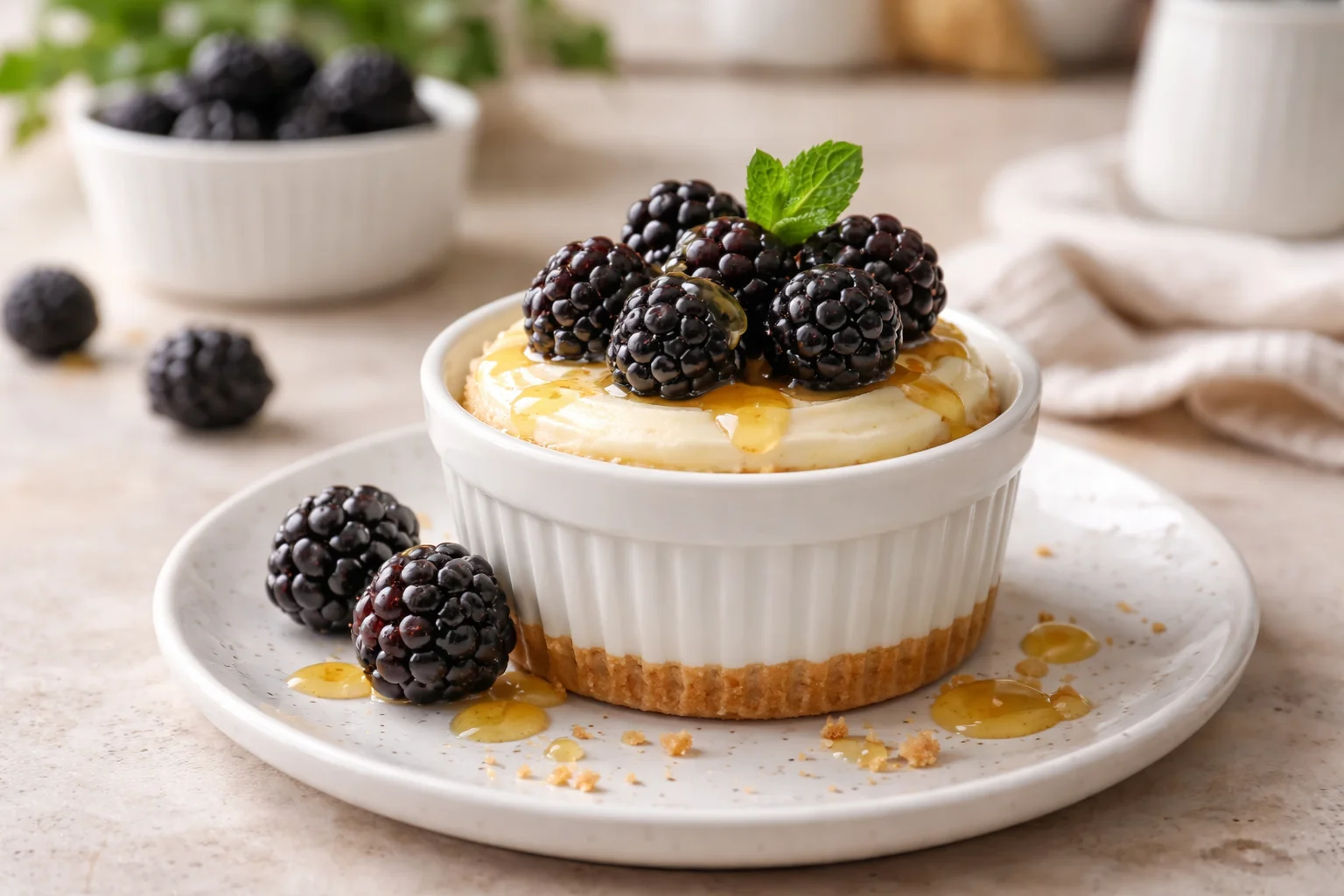 Mini Blackberry Yogurt Icebox Dessert