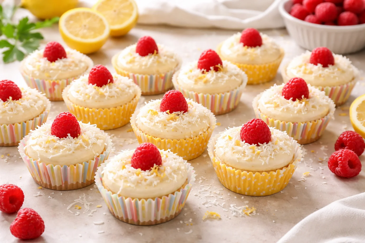 Mini Lemon Coconut Icebox Cups