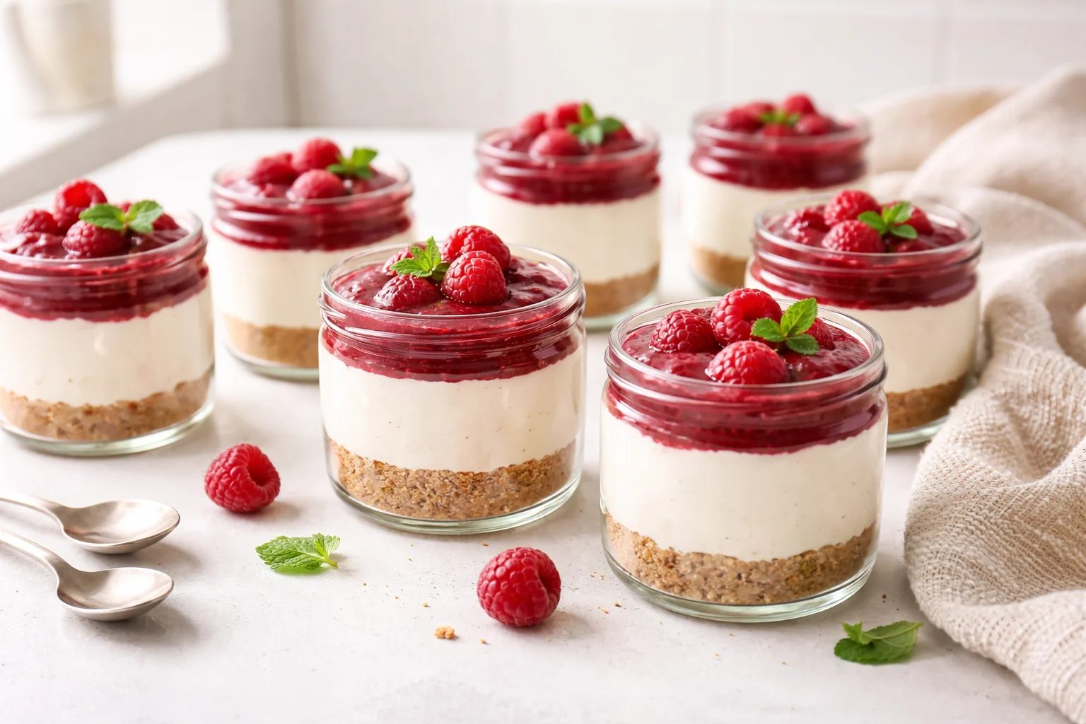 Deliciously Healthy Raspberry Chia Cheesecake Jars You&rsquo;ll Love