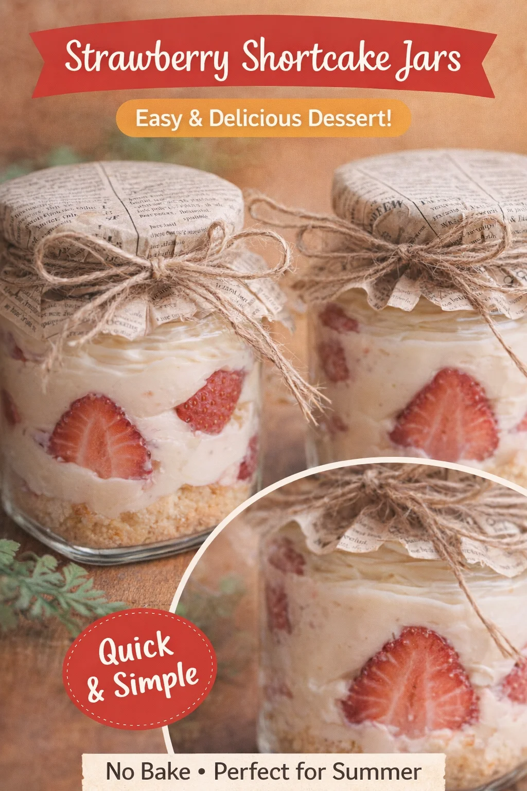 Deliciously Layered Japanese Strawberry Shortcake Jars