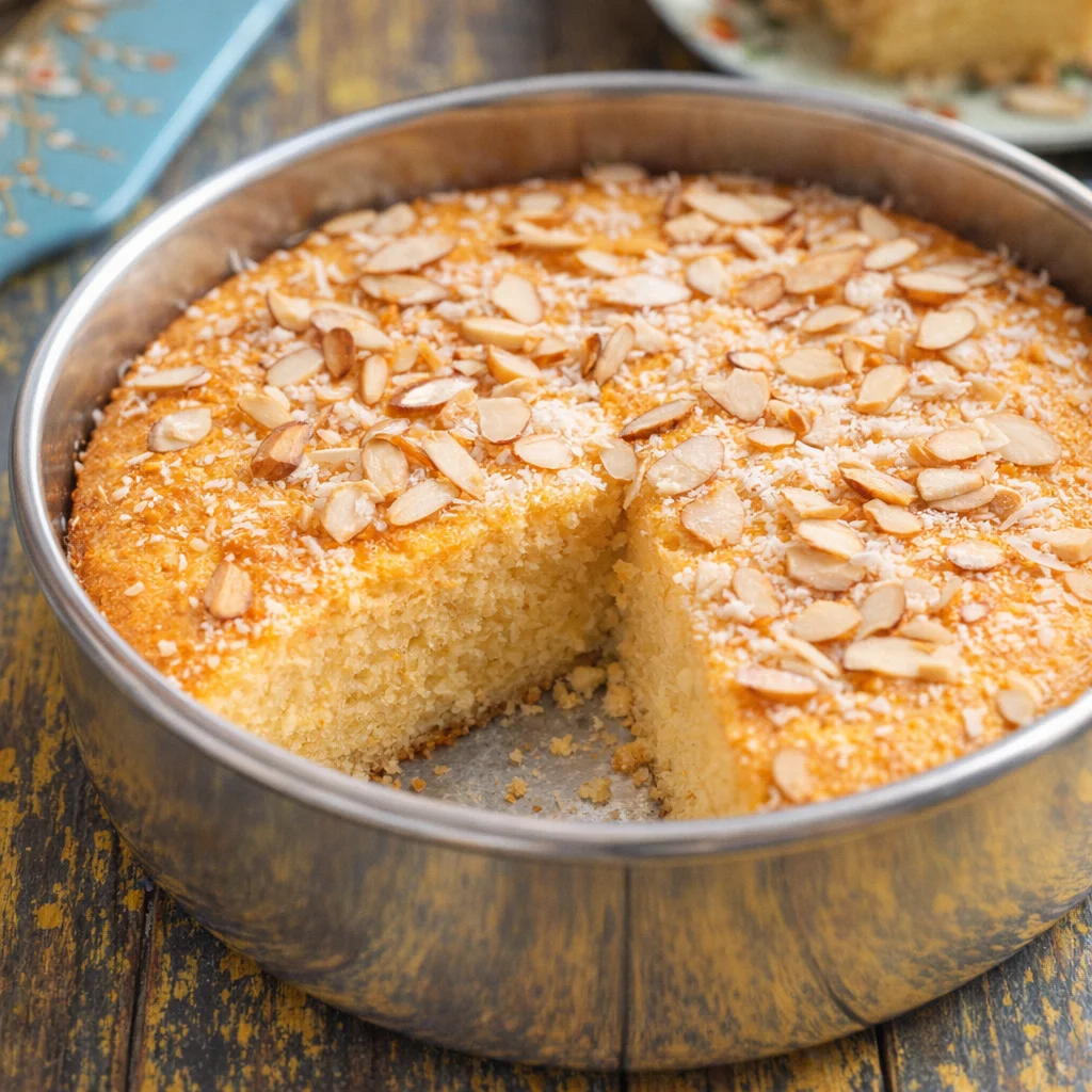Mini Orange Blossom Semolina Cake drizzled with citrus syrup.
