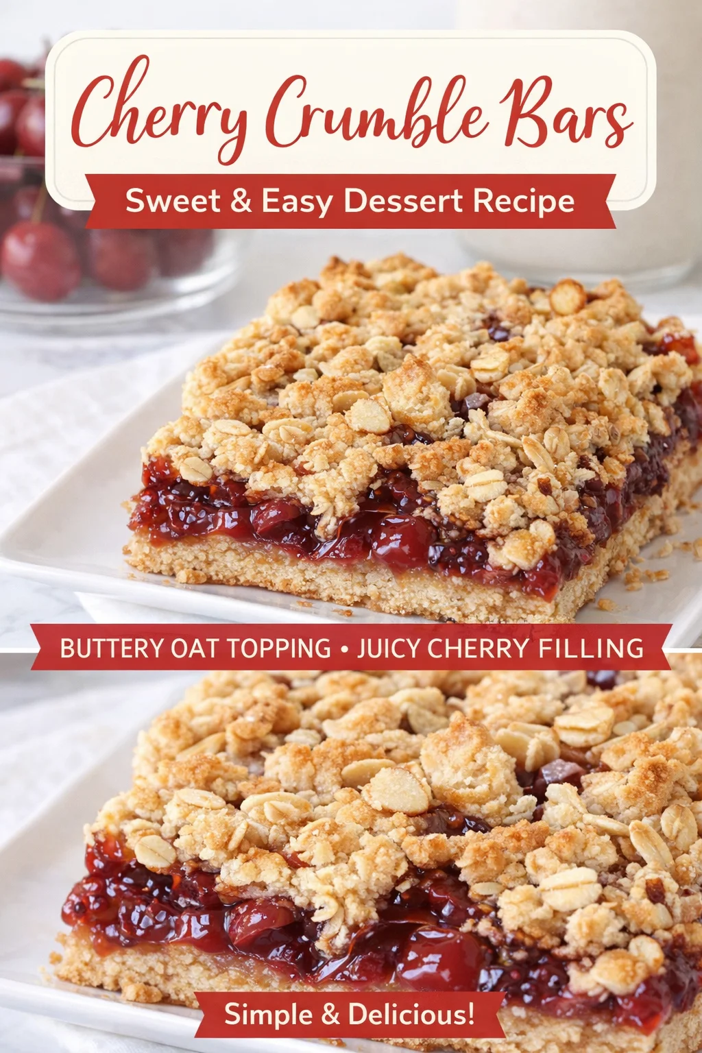 Flourless Cherry Almond Breakfast Squares