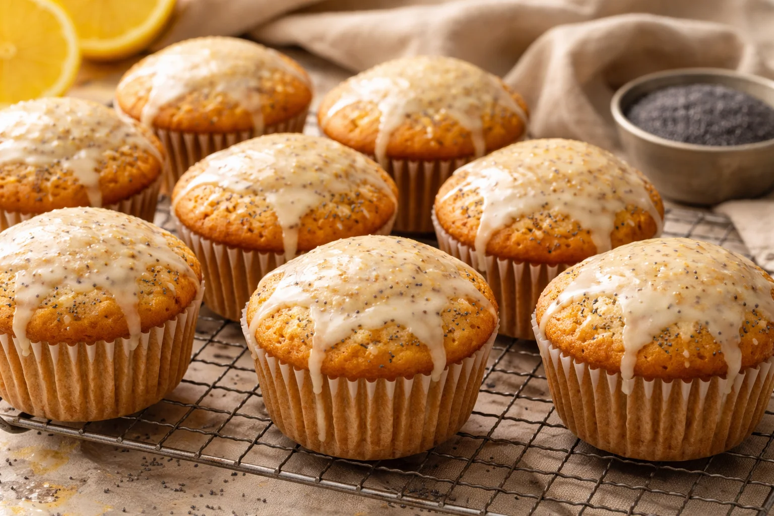 Flourless Lemon Poppy Seed Protein Muffins - A Zesty Healthy Bite!