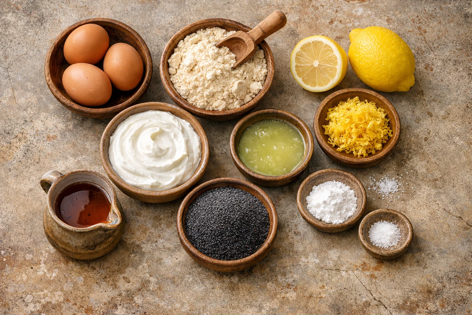 Flourless Lemon Poppy Seed Protein Muffins
