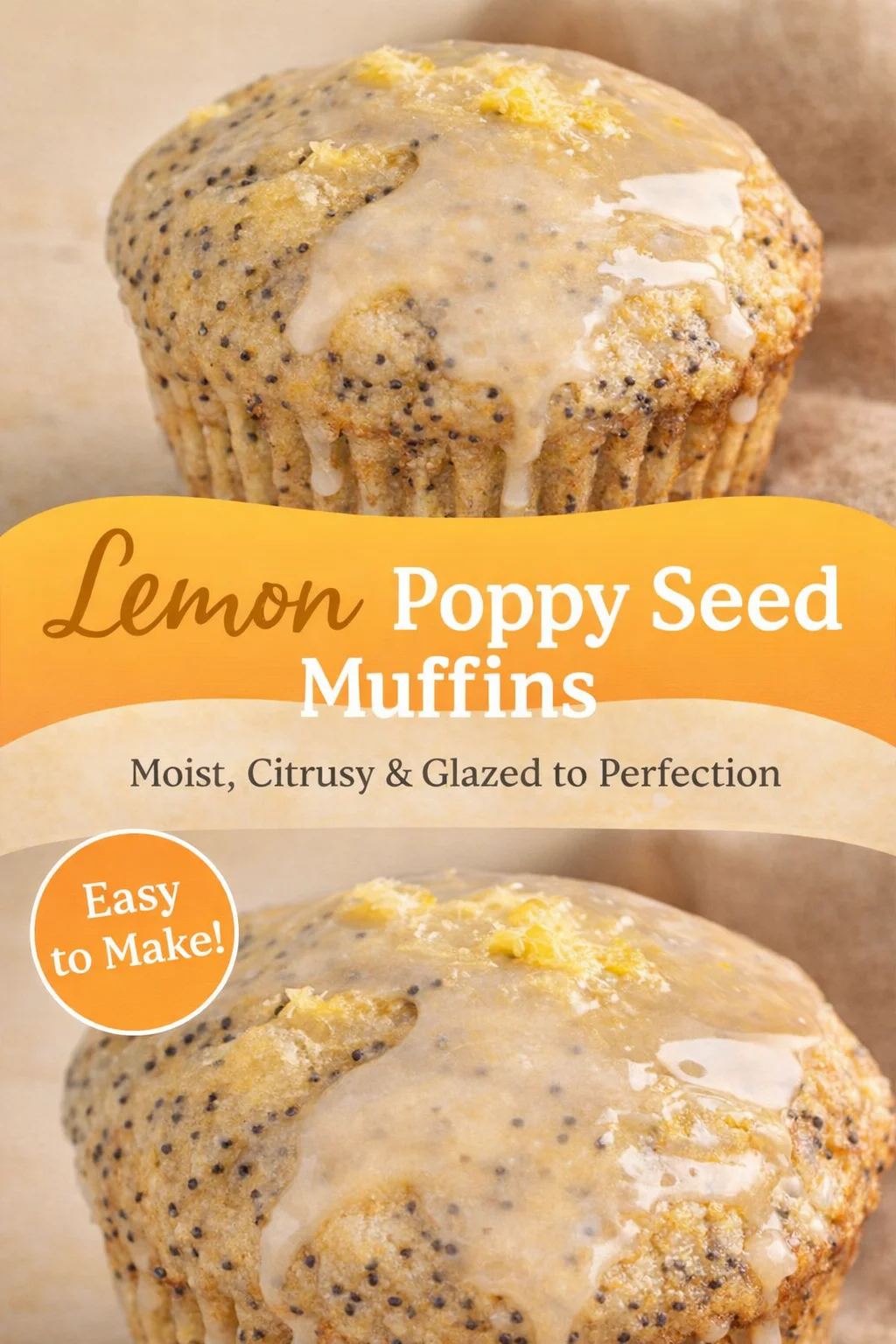 Flourless Lemon Poppy Seed Protein Muffins - A Zesty Healthy Bite!