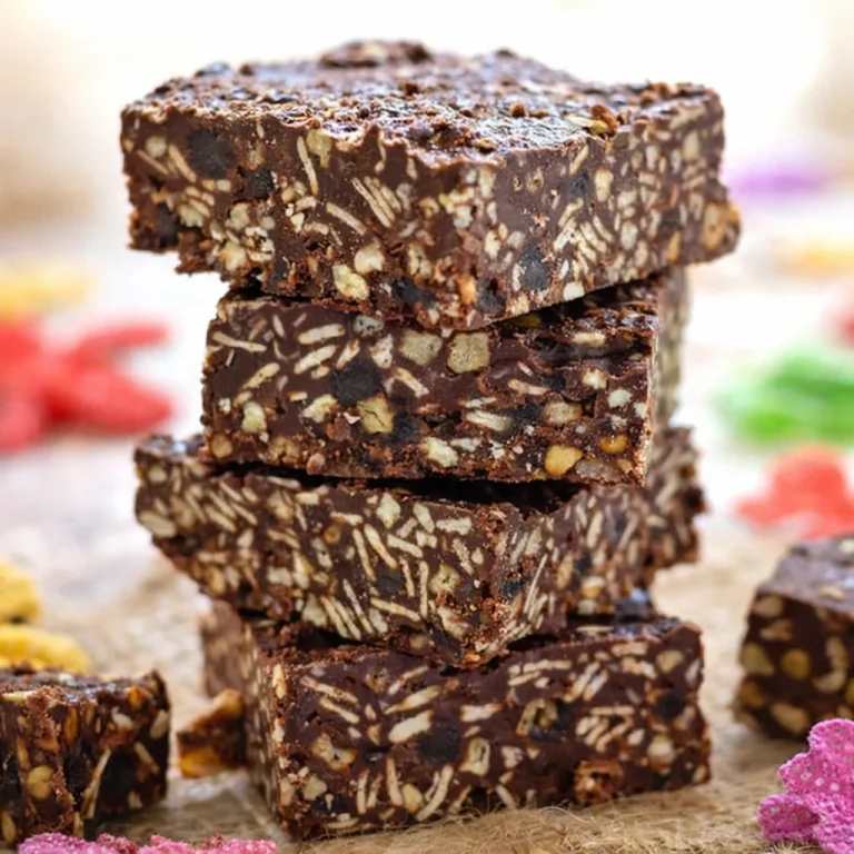 No-Bake Tahini Chocolate Slice bars with a rich chocolate layer and tahini topping.