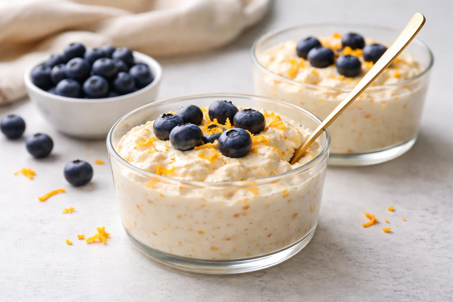 No-Bake Orange Berry Cottage Cheese Cups