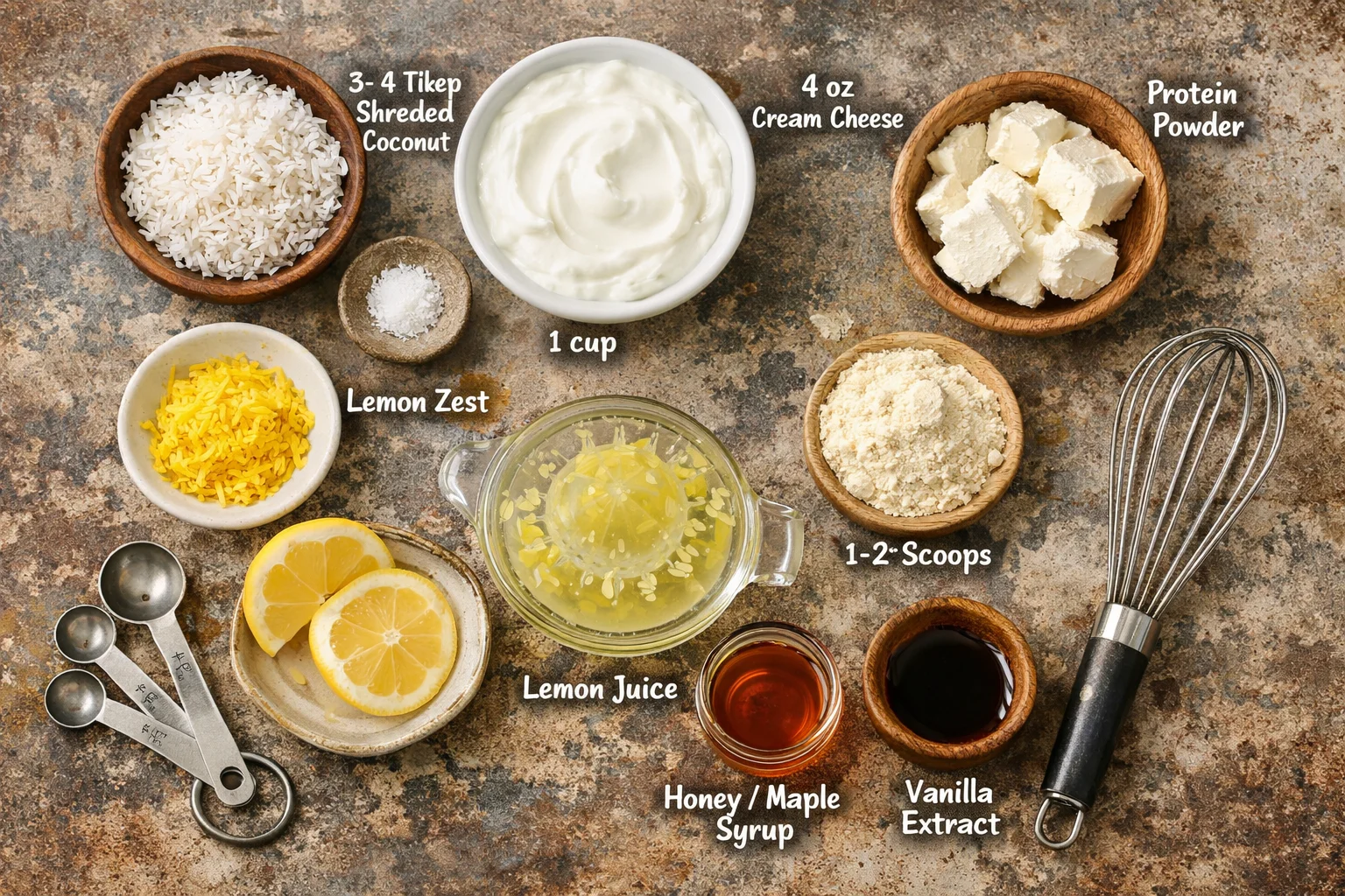 Lemon Coconut Protein Cheesecake Cups